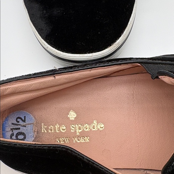 Kate Spade Black Delise Velvet Sneaker, 6.5 - Picture 2 of 7